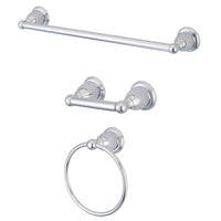 Thumbnail for Kingston Brass BAK175148C 3-Piece Bathroom Accessory Set, Polished Chrome - BNGBath