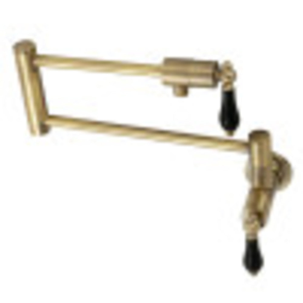 Kingston Brass KS4103PKL Duchess Wall Mount Pot Filler, Antique Brass - BNGBath