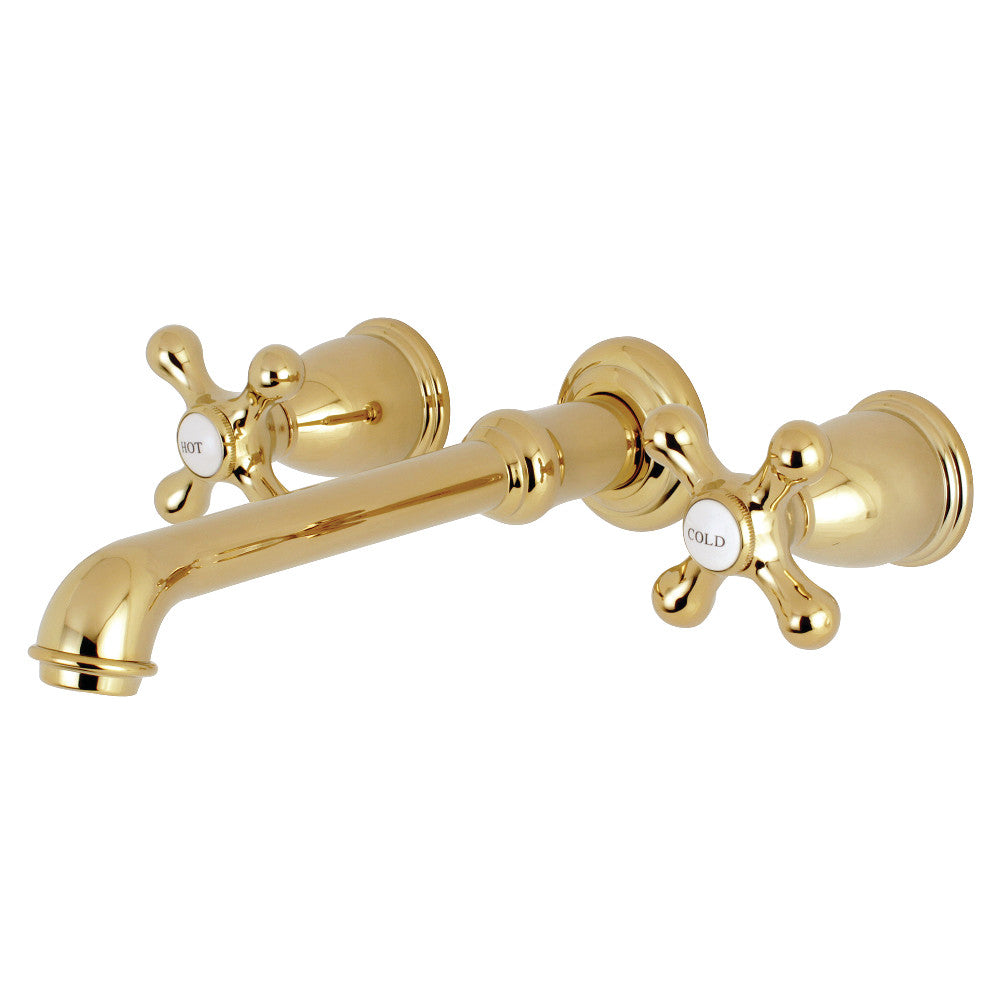 Kingston Brass KS7022AX English Country Wall Mount Roman Tub Faucet, Polished Brass - BNGBath