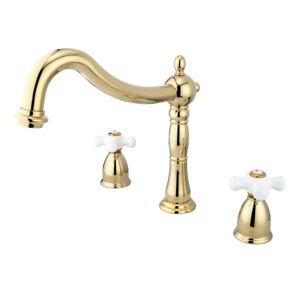 Kingston Brass KS1342PX Heritage Roman Tub Faucet, Polished Brass - BNGBath