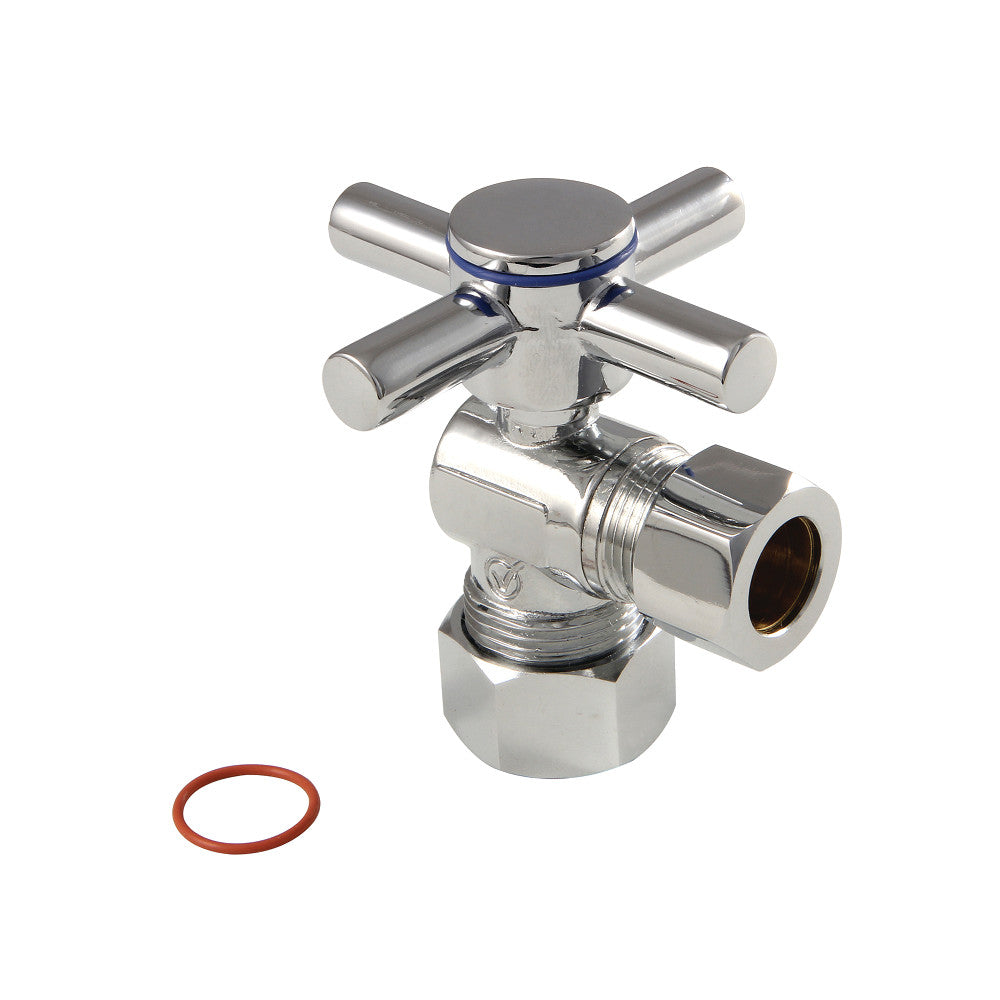 Kingston Brass CC54401DX Concord 5/8" x 1/2" O.D. Comp, Quarter Turn Angle Stop Valve, Polished Chrome - BNGBath