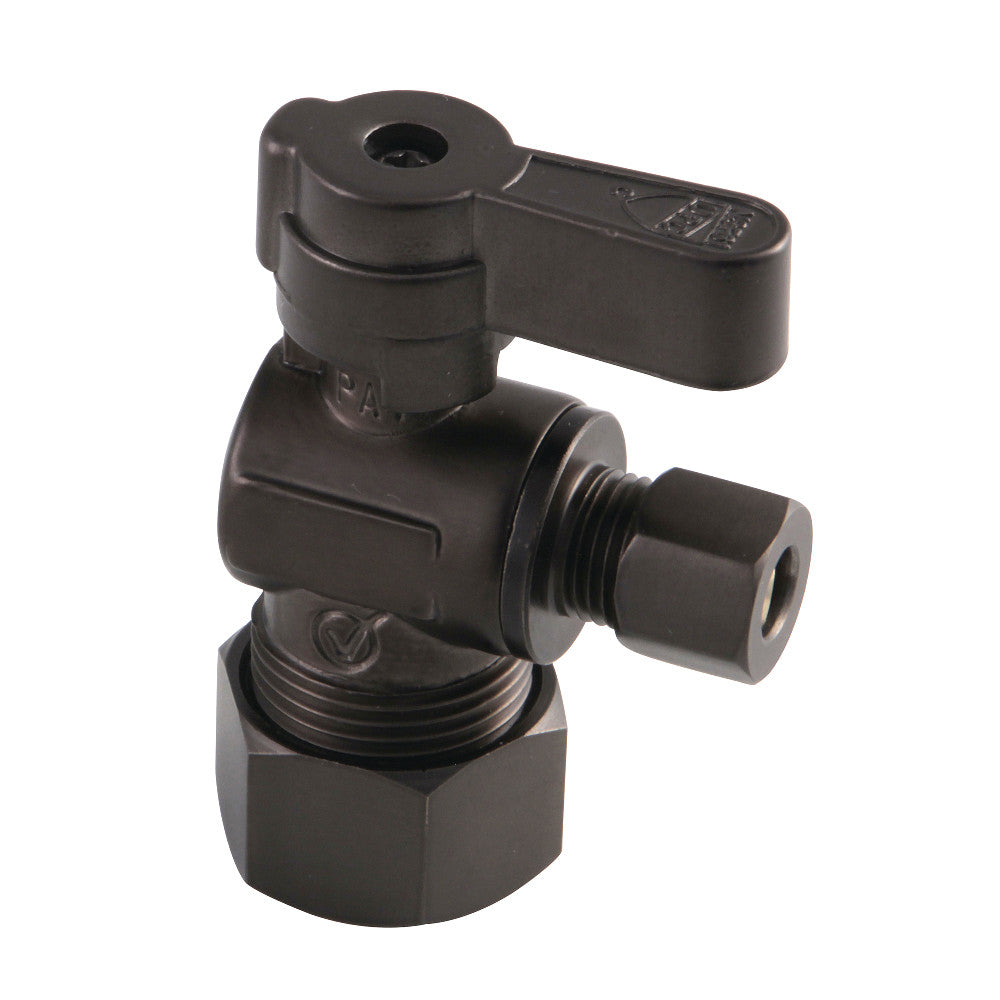 Kingston Brass KF5814ORB 5/8" O.D. Comp x 1/4" O.D. Comp Angle Stop Valve, Oil Rubbed Bronze - BNGBath