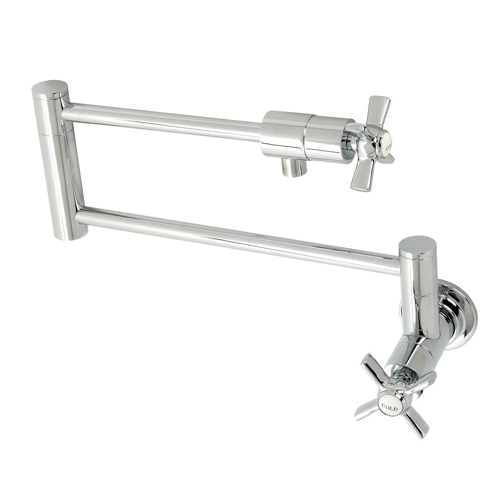 Kingston Brass KS4101ZX Millennium Wall Mount Pot Filler, Polished Chrome - BNGBath