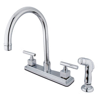 Thumbnail for Kingston Brass KS8791CQL Claremont Centerset Kitchen Faucet, Polished Chrome - BNGBath