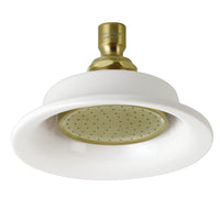 Thumbnail for Kingston Brass P60SB Victorian Ceramic Shower Head, Brushed Brass - BNGBath