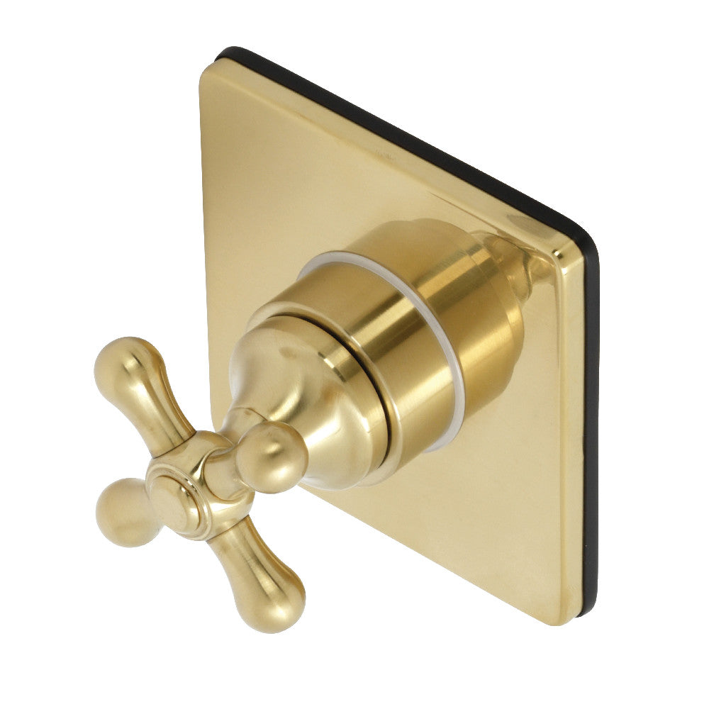 Kingston Brass KS3047AX 3-Way Diverter Valve with Trim Kit, Brushed Brass - BNGBath