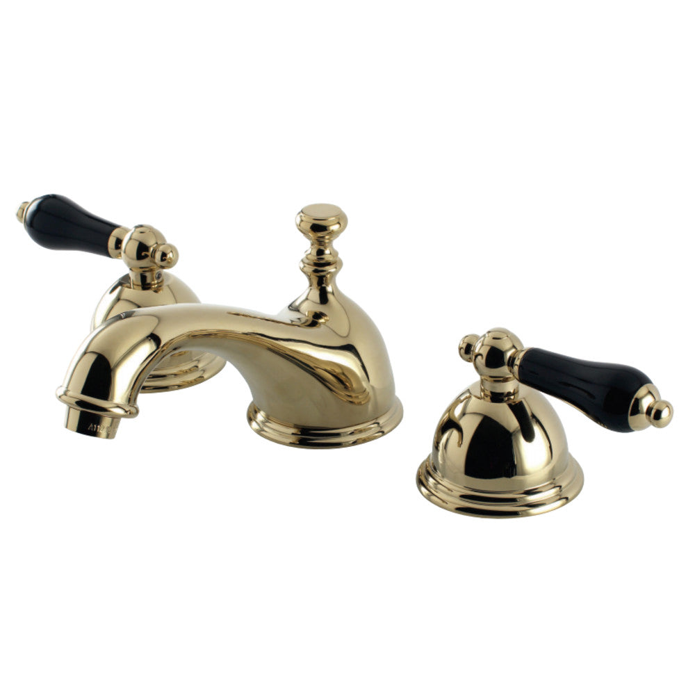 Kingston Brass KS3962PKL Duchess Widespread Bathroom Faucet with Brass Pop-Up, Polished Brass - BNGBath