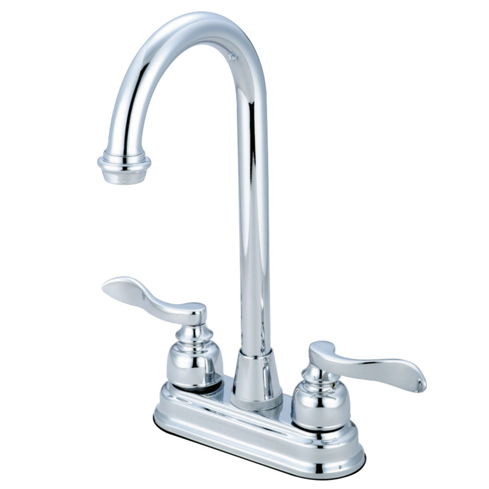 Kingston Brass KB8491NFL NuWave French 4" Centerset Bar Faucet, Polished Chrome - BNGBath