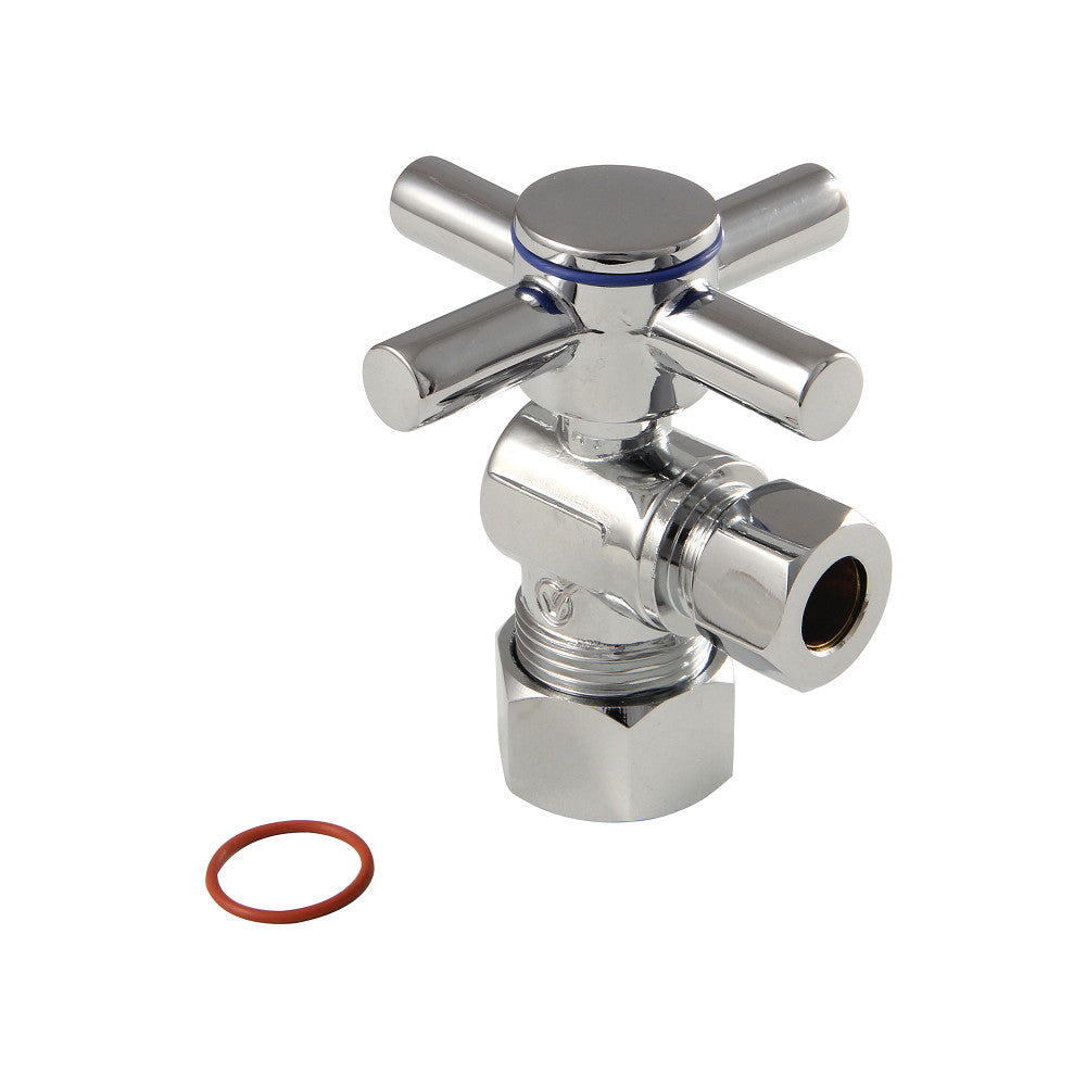 Kingston Brass CC53301DX Concord 5/8" x 3/8" O.D. Comp, Quarter Turn Angle Stop Valve, Polished Chrome - BNGBath