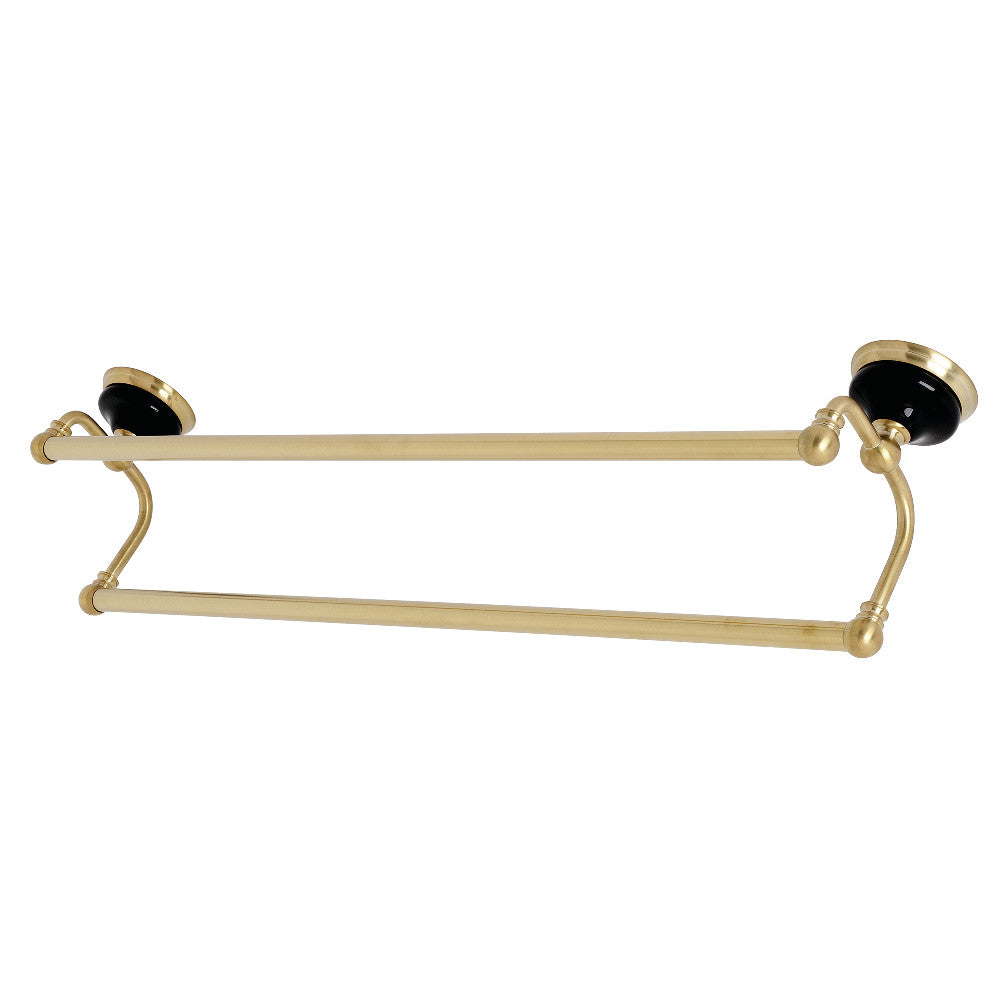 Kingston Brass BA9113BB Water Onyx 24 in. Dual Towel Bar, Brushed Brass - BNGBath