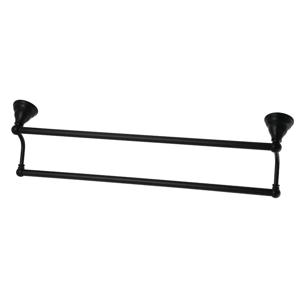 Kingston Brass BA5563MB Royale 24-Inch Dual Towel Bar, Matte Black - BNGBath