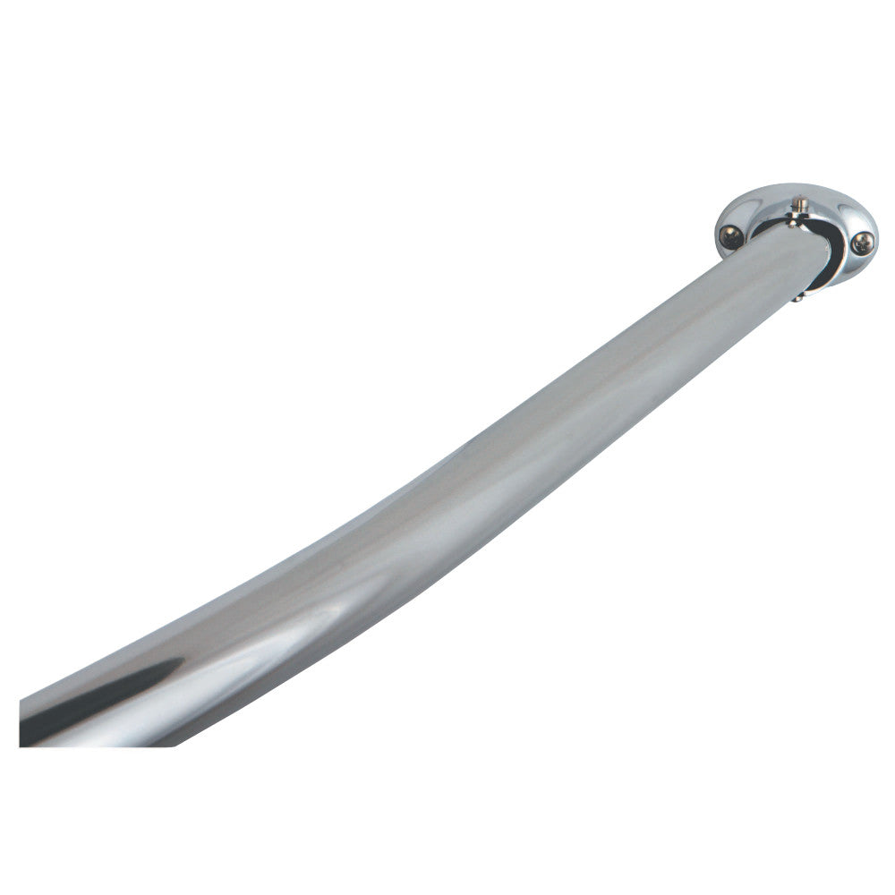 Kingston Brass CC3171 Adjustable Hotel Single Curved Shower Curtain Rod, Polished Chrome - BNGBath