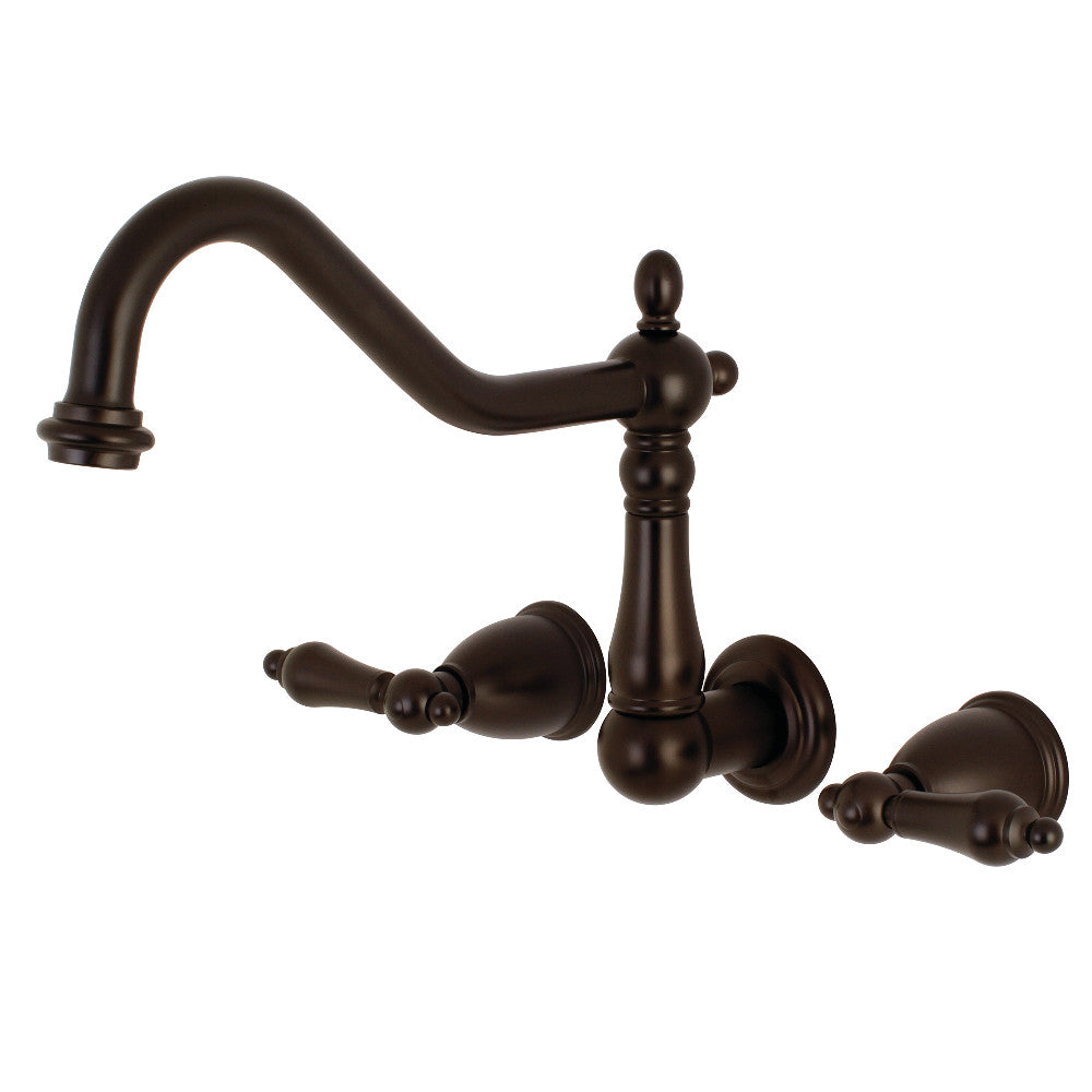 Kingston Brass KS1025AL Heritage Wall Mount Tub Faucet, Oil Rubbed Bronze - BNGBath