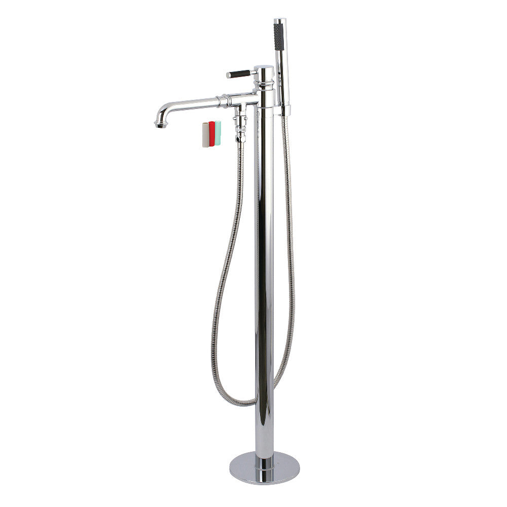 Kingston Brass KS7031DKL Kaiser Freestanding Tub Faucet with Hand Shower, Polished Chrome - BNGBath