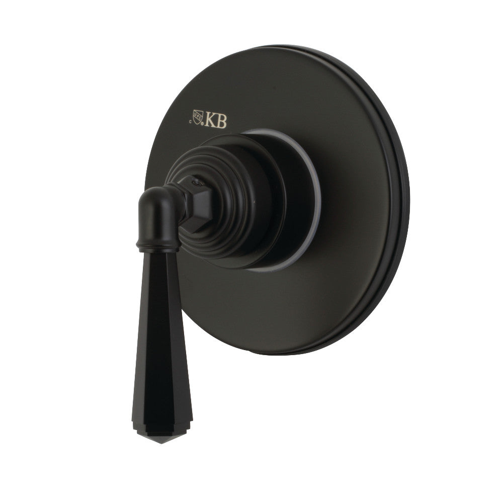 Kingston Brass KS3030HL 3-Way Diverter Valve with Trim Kit, Matte Black - BNGBath