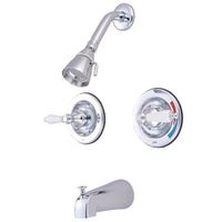 Thumbnail for Kingston Brass KB661PL Tub and Shower Faucet, Polished Chrome - BNGBath