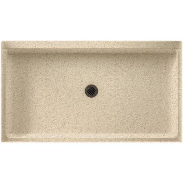 34" x 60" Swanstone Solid Surface Single Threshold Shower Base - BNGBath