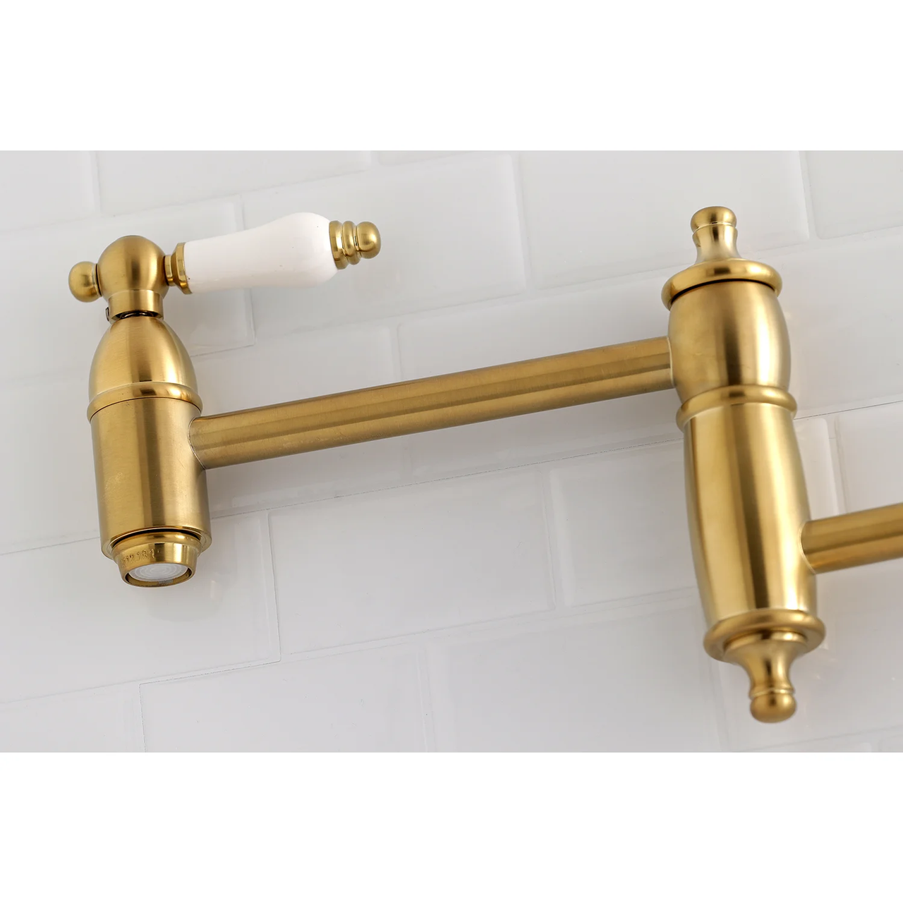 Kingston Brass KS3106PL Restoration Wall Mount Pot Filler Kitchen Faucet - Open Box - BNGBath