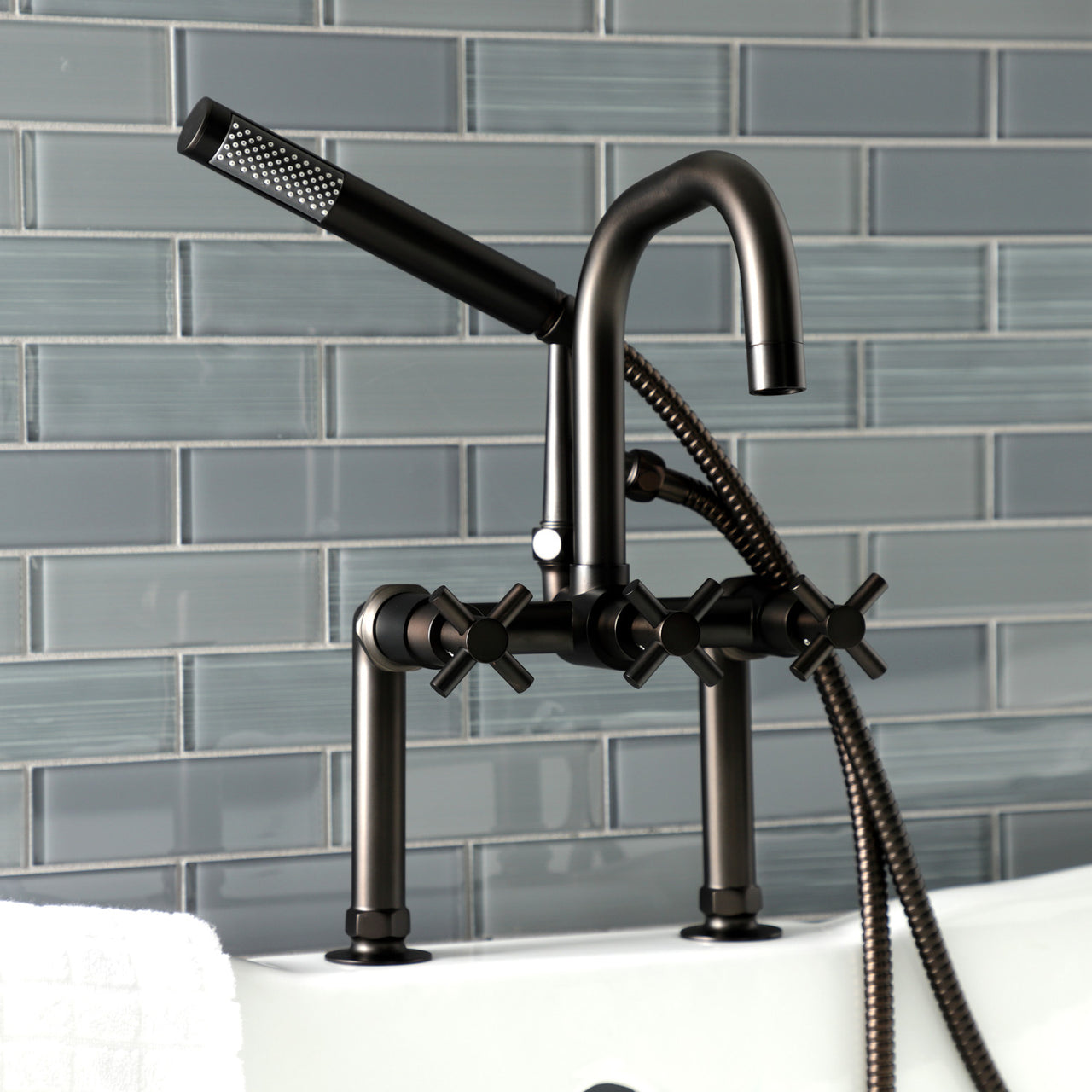 Aqua Vintage AE8401DX Concord Deck Mount Clawfoot Tub Faucet, - BNGBath