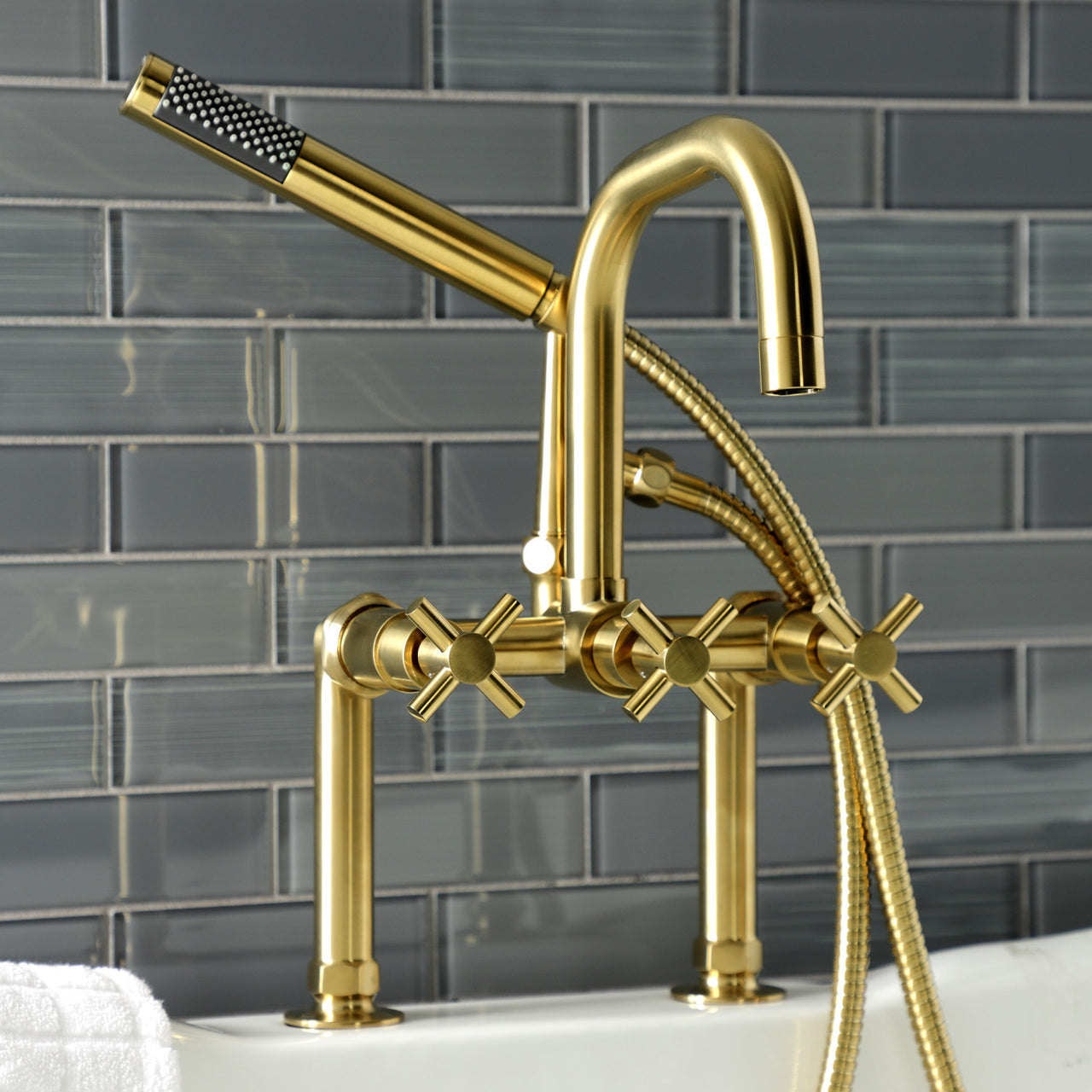 Aqua Vintage AE8401DX Concord Deck Mount Clawfoot Tub Faucet, - BNGBath