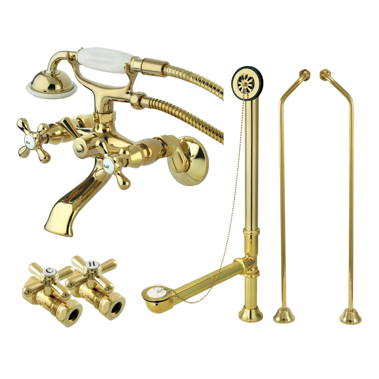 Kingston Brass CCK265ORBD Vintage Wall Mount Clawfoot Faucet Package, - BNGBath