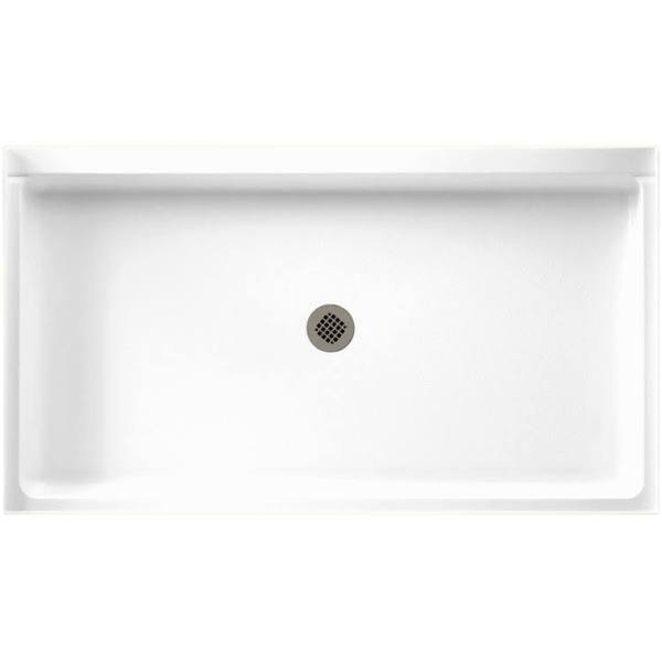 34" x 60" Swanstone Solid Surface Single Threshold Shower Base - BNGBath