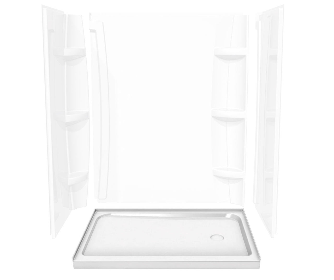 Rectangular Base 6036 - L/R Drain - 3 in. Acrylic Alcove Shower Base - BNGBath