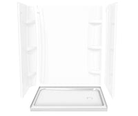 Thumbnail for Rectangular Base 6036 - L/R Drain - 3 in. Acrylic Alcove Shower Base - BNGBath