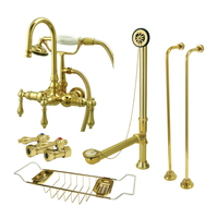 Thumbnail for Kingston Brass Vintage Wall Mount Clawfoot Tub Faucet Package with Supply Line - BNGBath