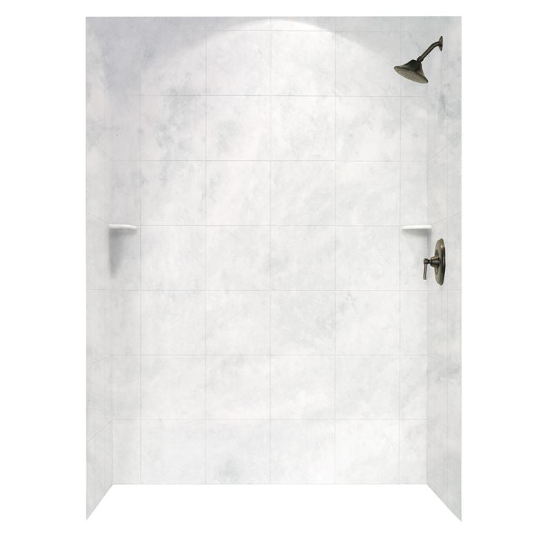 36 X 62 X 96 Swanstone Square Tile Wall Surround - BNGBath