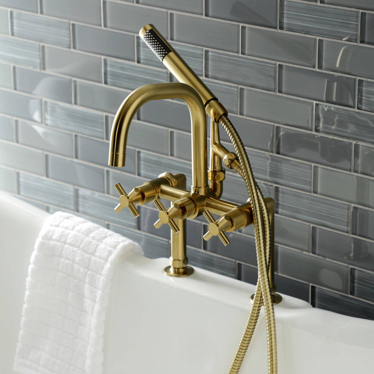 Aqua Vintage AE8401DX Concord Deck Mount Clawfoot Tub Faucet, - BNGBath