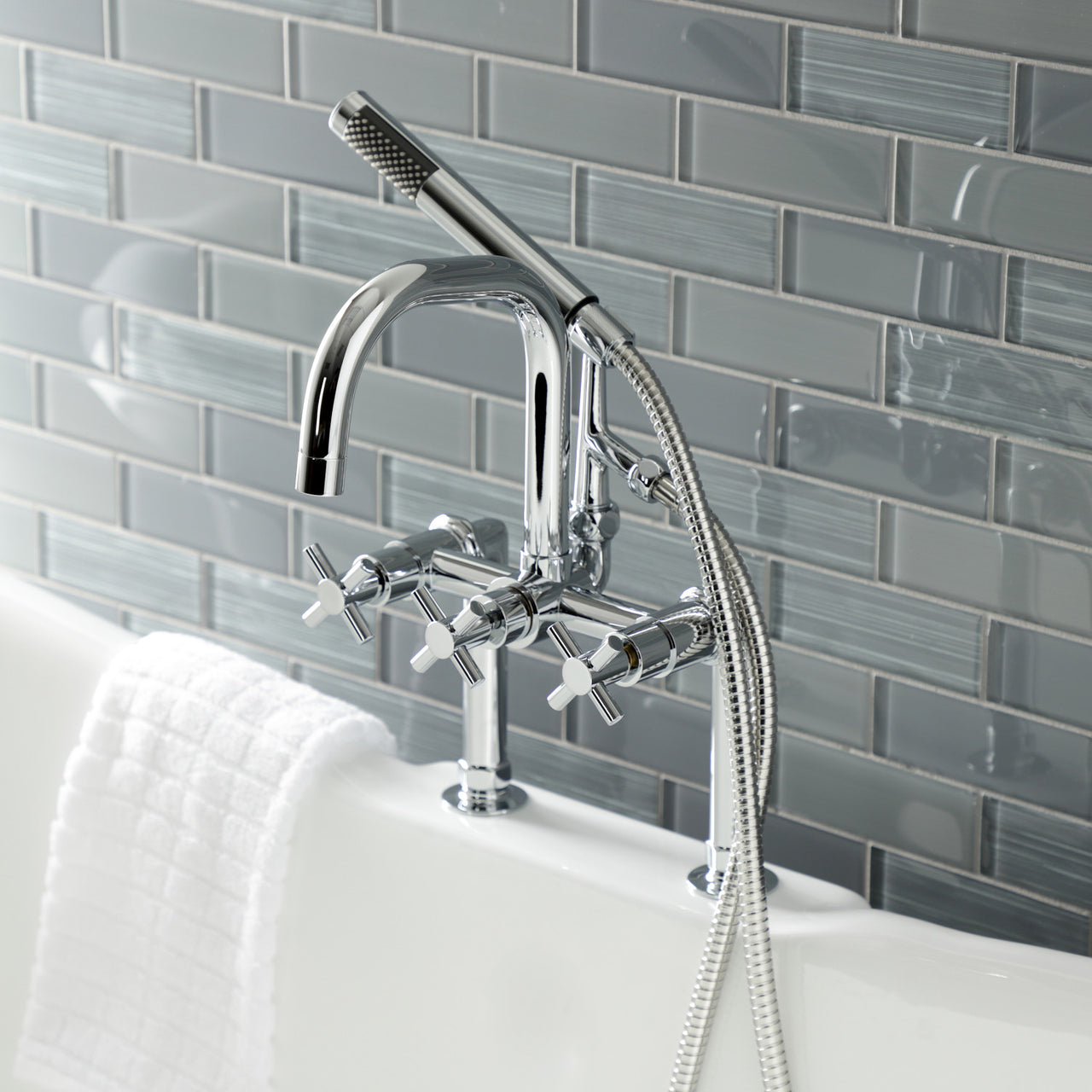 Aqua Vintage AE8401DX Concord Deck Mount Clawfoot Tub Faucet, - BNGBath