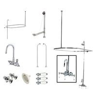 Thumbnail for Kingston Brass CCK4185PL Vintage Gooseneck Clawfoot Tub Faucet Package - BNGBath