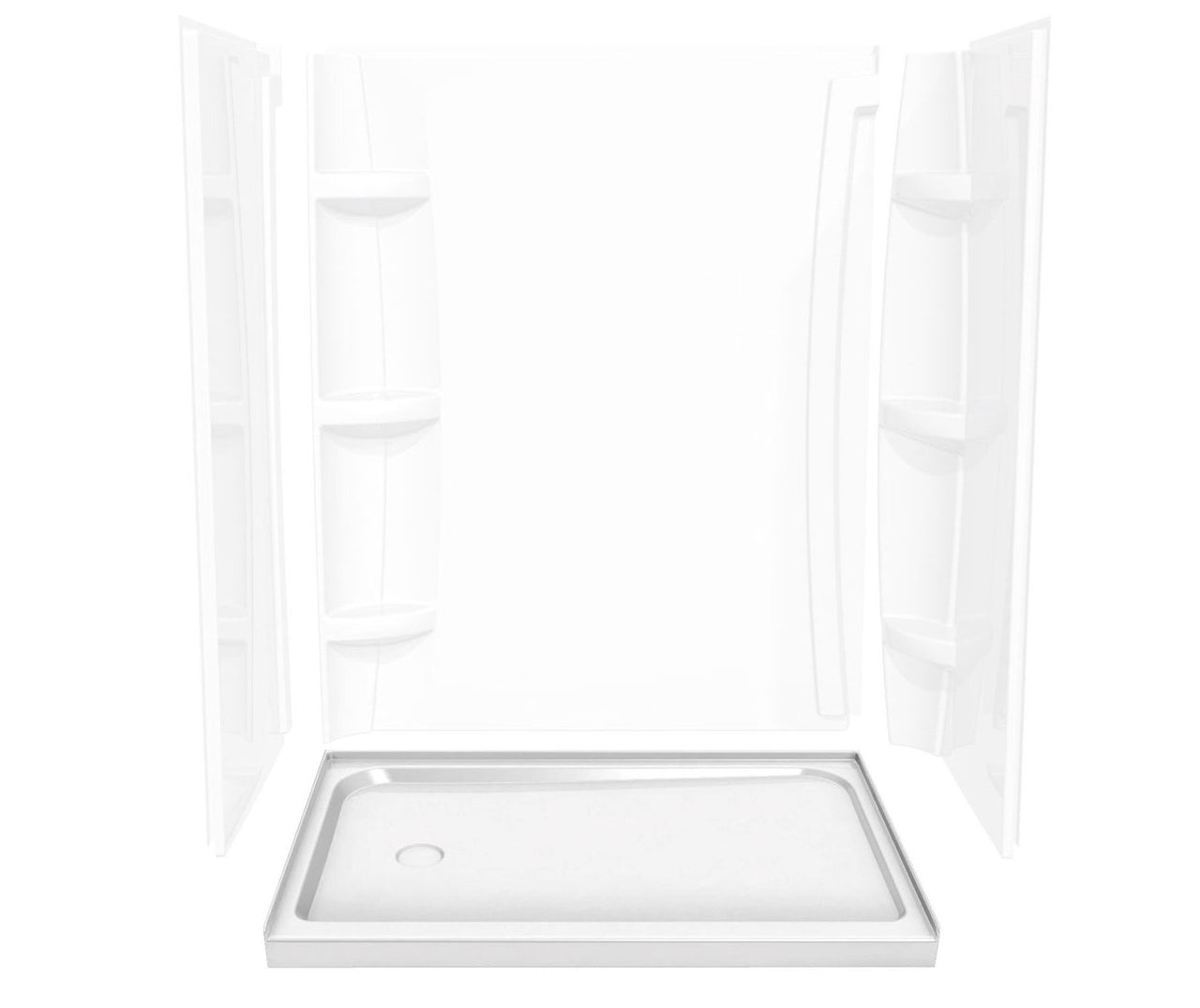 Rectangular Base 6036 - L/R Drain - 3 in. Acrylic Alcove Shower Base - BNGBath