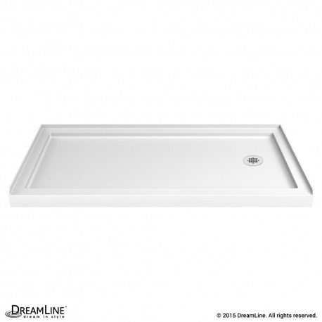 DreamLine SlimLine 36 in. D x 60 in. W x 2 3/4 in. H Single Threshold Shower Base - BNGBath