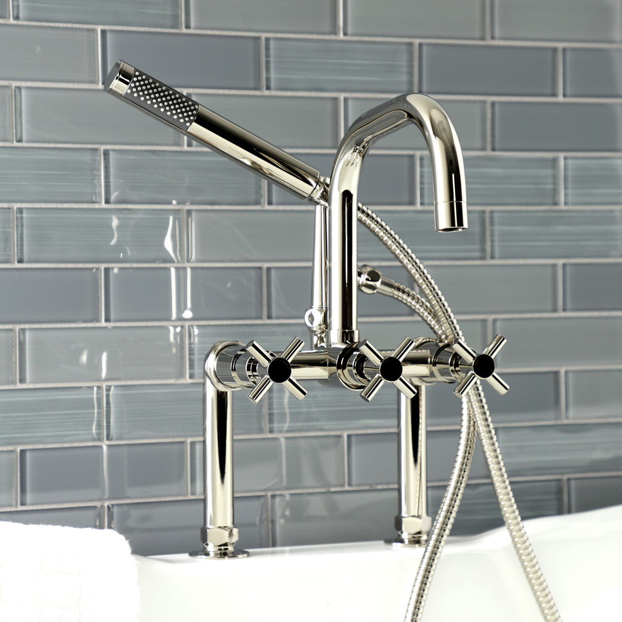 Aqua Vintage AE8401DX Concord Deck Mount Clawfoot Tub Faucet, - BNGBath