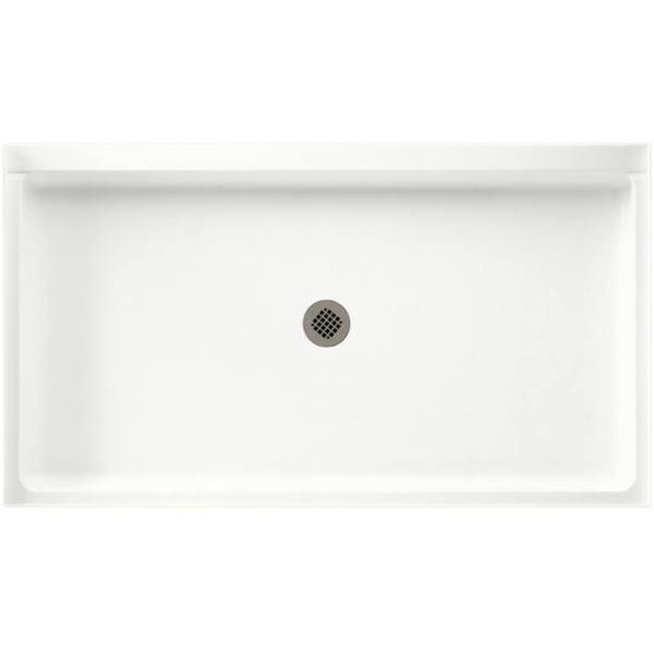 32" x 60" Swanstone Solid Surface Single Threshold Shower Base - BNGBath