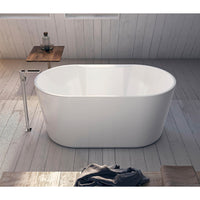 Thumbnail for Aqua Eden VTDE563224 56-Inch Acrylic Freestanding Tub with Drain - BNGBath