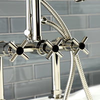 Thumbnail for Aqua Vintage AE8401DX Concord Deck Mount Clawfoot Tub Faucet, - BNGBath