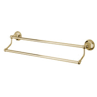 Thumbnail for Kingston Brass BA481318PB Metropolitan 18-Inch Dual Towel Bar, Polished Brass - BNGBath