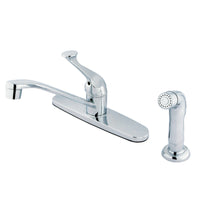 Thumbnail for Kingston Brass GKB572SP Chatham Single-Handle Centerset Kitchen Faucet, Polished Chrome - BNGBath