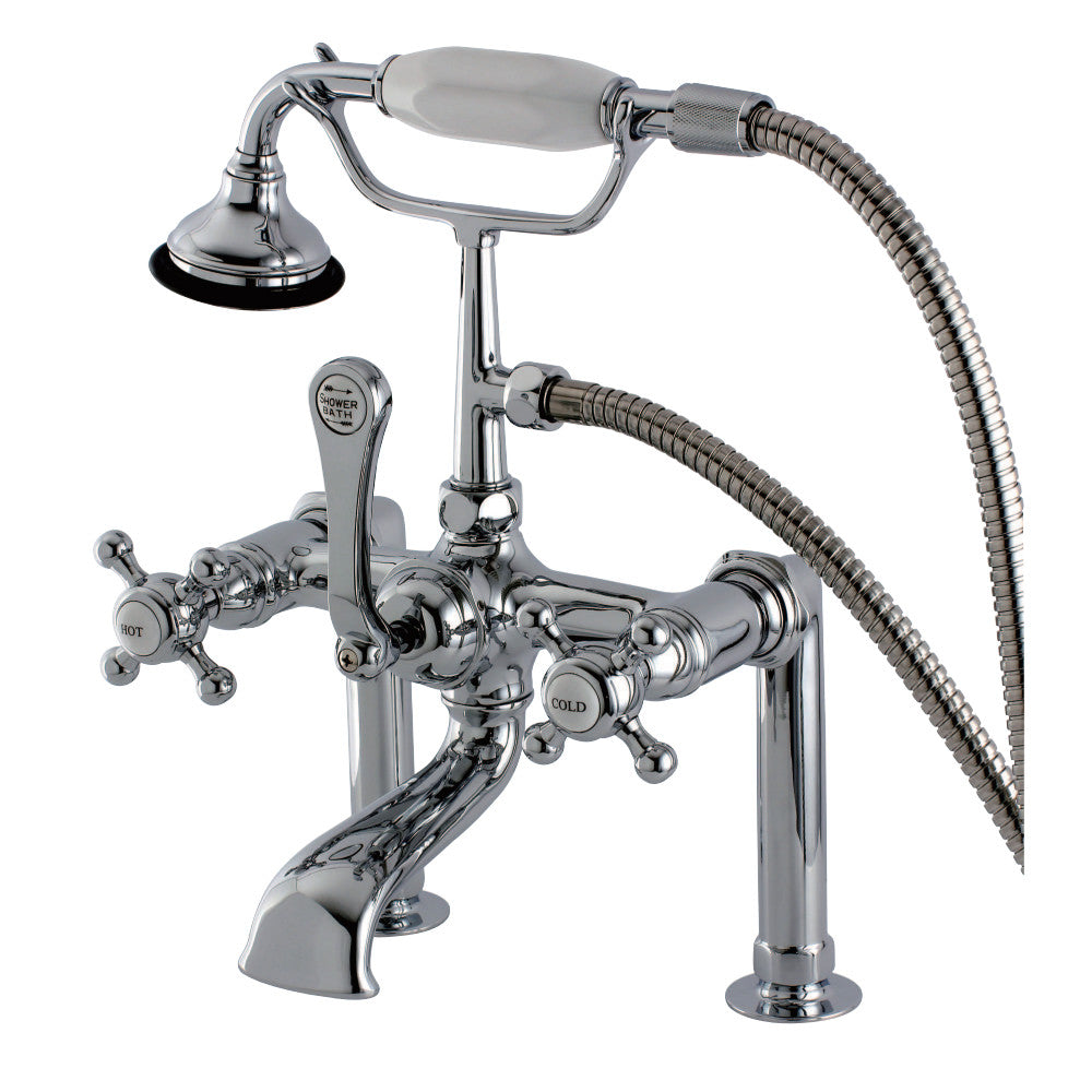 Aqua Vintage AE104T1BX English Country Deck Mount Clawfoot Tub Faucet, Polished Chrome - BNGBath