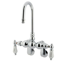 Thumbnail for Kingston Brass CC86T1 Vintage Adjustable Center Wall Mount Tub Faucet, Polished Chrome - BNGBath