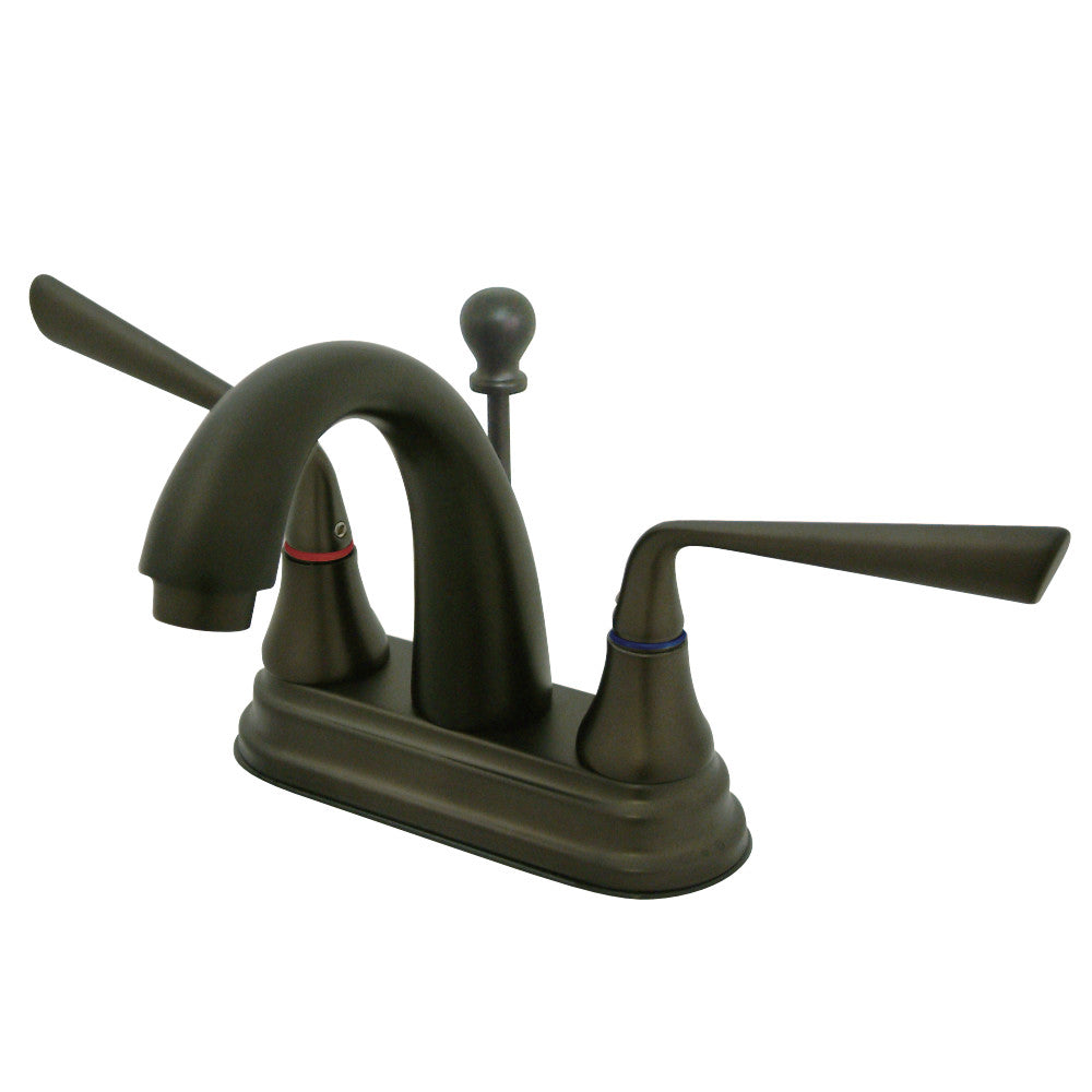 Kingston Brass KS7615ZL 4 in. Centerset Bathroom Faucet, Oil Rubbed Bronze - BNGBath