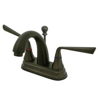 Thumbnail for Kingston Brass KS7615ZL 4 in. Centerset Bathroom Faucet, Oil Rubbed Bronze - BNGBath