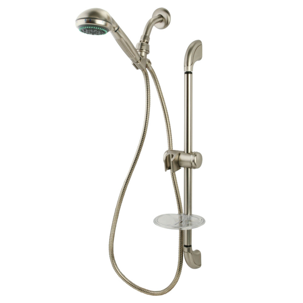 Kingston Brass KSX2528SBB Shower Combo with Slide Bar, Brushed Nickel - BNGBath