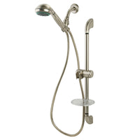 Thumbnail for Kingston Brass KSX2528SBB Shower Combo with Slide Bar, Brushed Nickel - BNGBath