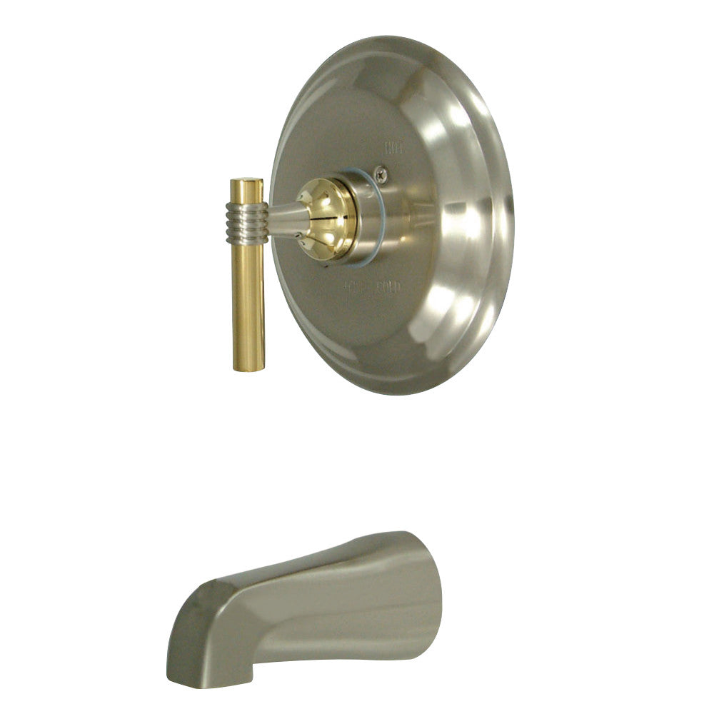 Kingston Brass KB2639MLTO Milano Tub Only, Brushed Nickel/Polished Brass - BNGBath