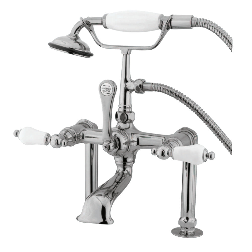 Kingston Brass CC106T1 Vintage 7-Inch Deck Mount Clawfoot Tub Faucet, Polished Chrome - BNGBath