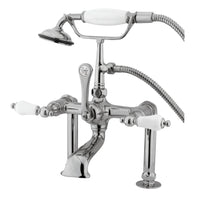 Thumbnail for Kingston Brass CC106T1 Vintage 7-Inch Deck Mount Clawfoot Tub Faucet, Polished Chrome - BNGBath